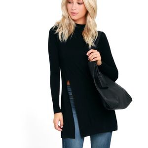 Lulus eyes on me black long sleeve tunic